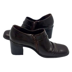 Kf Ltd Brown Leather Mule Shoes Size 8M